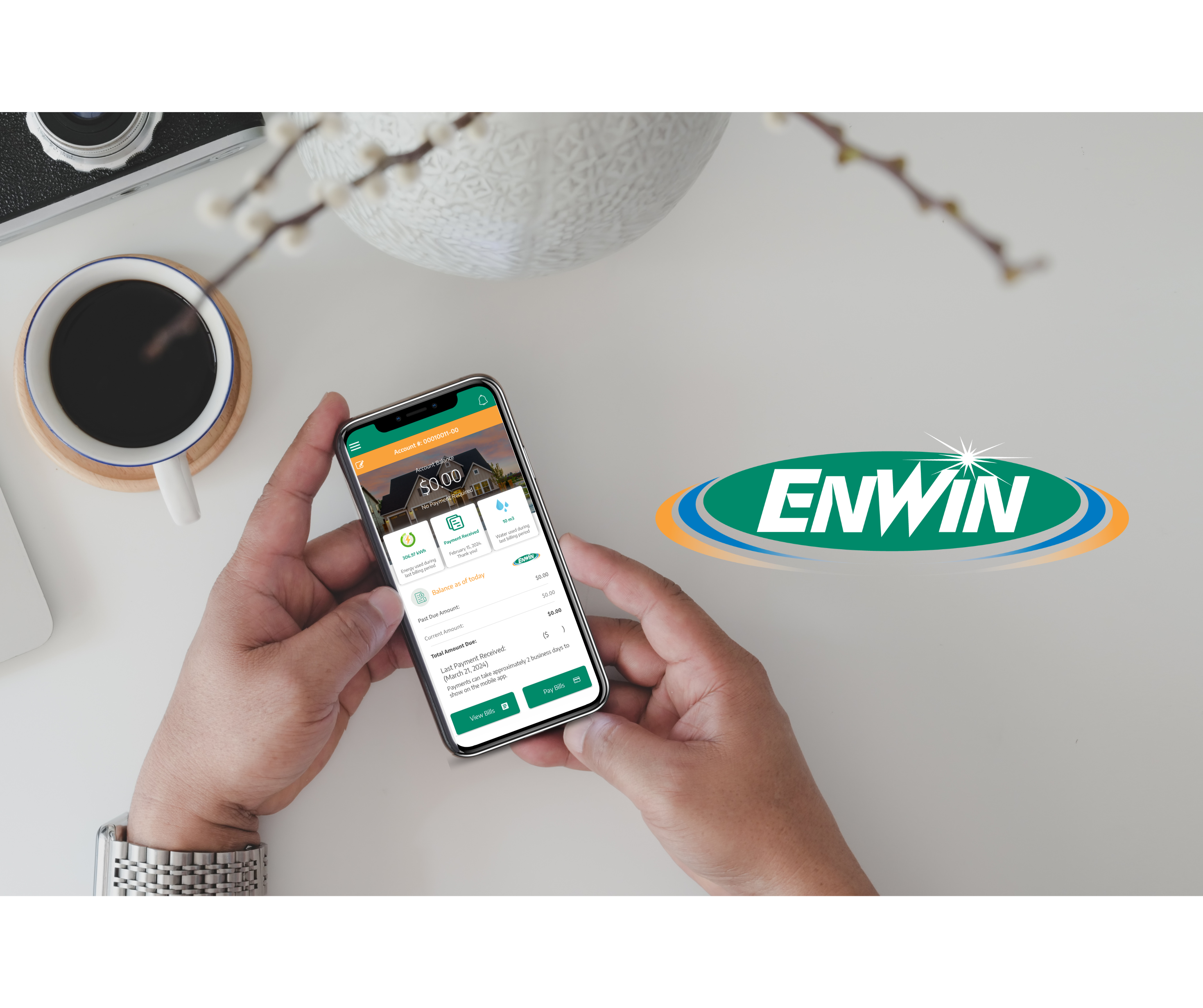 ENWIN App phone and logo