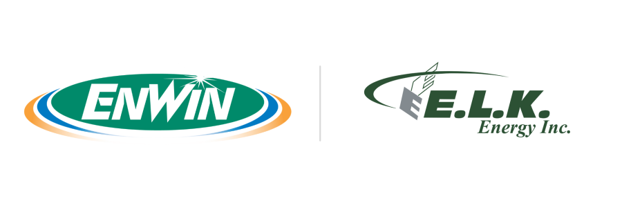 Logo lock-up of ENWIN and E.L.K. Energy